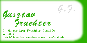 gusztav fruchter business card